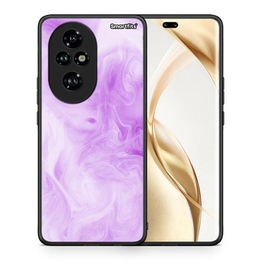 Θήκη Honor 200 Pro 5G Lavender Watercolor από τη Smartfits με σχέδιο στο πίσω μέρος και μαύρο περίβλημα | Honor 200 Pro 5G Lavender Watercolor case with colorful back and black bezels