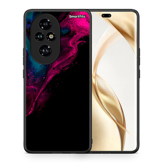 Θήκη Honor 200 Pro 5G Pink Black Watercolor από τη Smartfits με σχέδιο στο πίσω μέρος και μαύρο περίβλημα | Honor 200 Pro 5G Pink Black Watercolor case with colorful back and black bezels