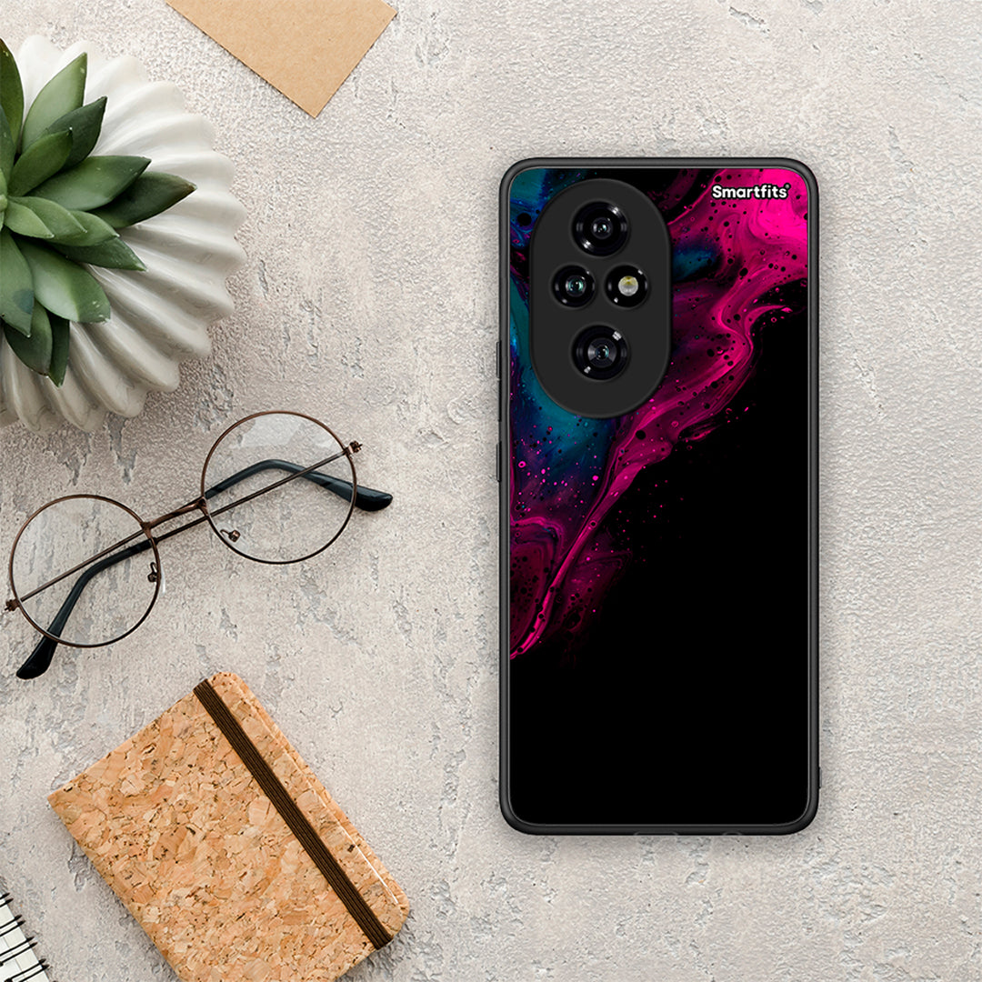 Watercolor Pink Black - Honor 200 Pro 5G θήκη