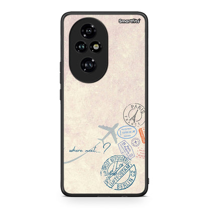 Honor 200 Pro 5G Where Next Θήκη από τη Smartfits με σχέδιο στο πίσω μέρος και μαύρο περίβλημα | Smartphone case with colorful back and black bezels by Smartfits