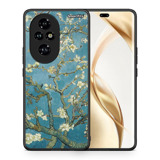 Θήκη Honor 200 Pro 5G White Blossoms από τη Smartfits με σχέδιο στο πίσω μέρος και μαύρο περίβλημα | Honor 200 Pro 5G White Blossoms case with colorful back and black bezels