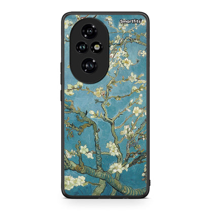 Honor 200 Pro 5G White Blossoms θήκη από τη Smartfits με σχέδιο στο πίσω μέρος και μαύρο περίβλημα | Smartphone case with colorful back and black bezels by Smartfits