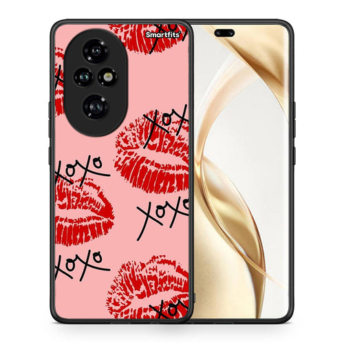 Θήκη Honor 200 Pro 5G XOXO Lips από τη Smartfits με σχέδιο στο πίσω μέρος και μαύρο περίβλημα | Honor 200 Pro 5G XOXO Lips case with colorful back and black bezels