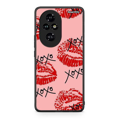 Honor 200 Pro 5G XOXO Lips θήκη από τη Smartfits με σχέδιο στο πίσω μέρος και μαύρο περίβλημα | Smartphone case with colorful back and black bezels by Smartfits