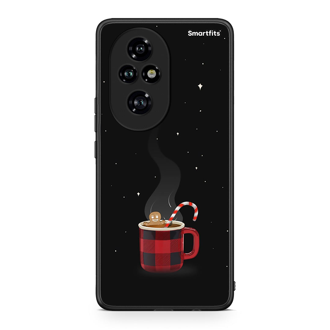 Honor 200 Pro 5G Xmas Bathing θήκη από τη Smartfits με σχέδιο στο πίσω μέρος και μαύρο περίβλημα | Smartphone case with colorful back and black bezels by Smartfits