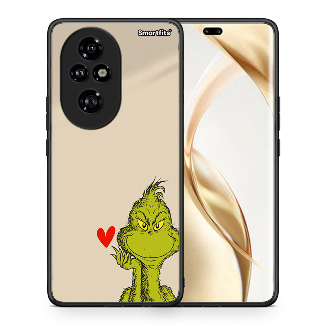 Θήκη Honor 200 Pro 5G Xmas Grinch από τη Smartfits με σχέδιο στο πίσω μέρος και μαύρο περίβλημα | Honor 200 Pro 5G Xmas Grinch case with colorful back and black bezels