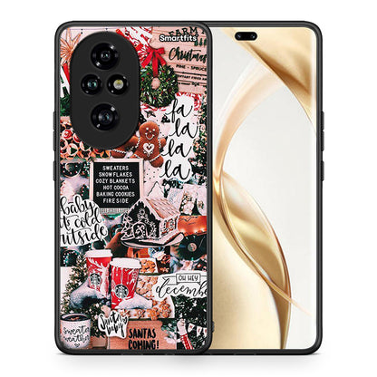 Θήκη Honor 200 Pro 5G Xmas Habbits από τη Smartfits με σχέδιο στο πίσω μέρος και μαύρο περίβλημα | Honor 200 Pro 5G Xmas Habbits case with colorful back and black bezels