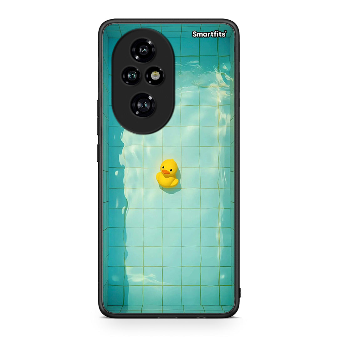 Honor 200 Pro 5G Yellow Duck θήκη από τη Smartfits με σχέδιο στο πίσω μέρος και μαύρο περίβλημα | Smartphone case with colorful back and black bezels by Smartfits