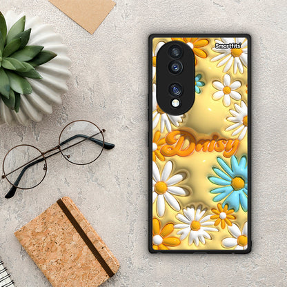 Θήκη Honor 70 5G Bubble Daisies από τη Smartfits με σχέδιο στο πίσω μέρος και μαύρο περίβλημα | Honor 70 5G Bubble Daisies Case with Colorful Back and Black Bezels