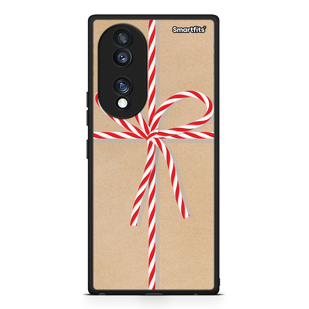 Θήκη Honor 70 5G Christmas Gift από τη Smartfits με σχέδιο στο πίσω μέρος και μαύρο περίβλημα | Honor 70 5G Christmas Gift Case with Colorful Back and Black Bezels