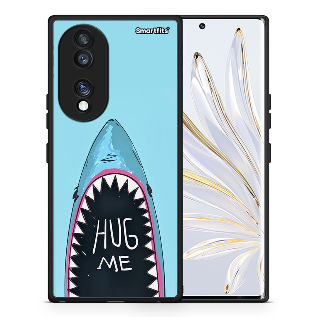 Θήκη Honor 70 5G Hug Me από τη Smartfits με σχέδιο στο πίσω μέρος και μαύρο περίβλημα | Honor 70 5G Hug Me Case with Colorful Back and Black Bezels