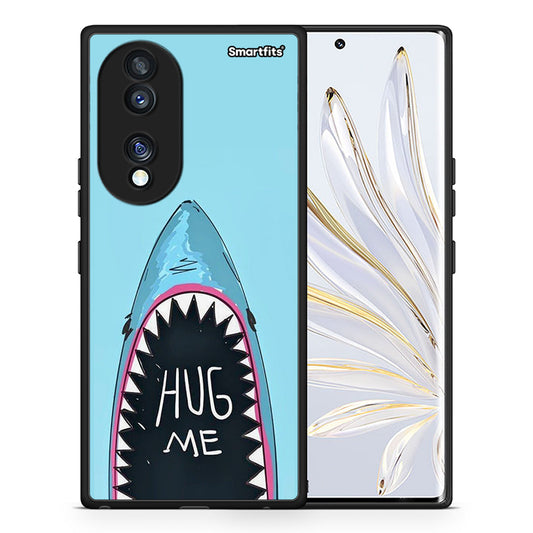Θήκη Honor 70 5G Hug Me από τη Smartfits με σχέδιο στο πίσω μέρος και μαύρο περίβλημα | Honor 70 5G Hug Me Case with Colorful Back and Black Bezels