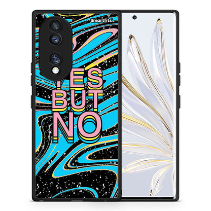 Θήκη Honor 70 5G Yes But No από τη Smartfits με σχέδιο στο πίσω μέρος και μαύρο περίβλημα | Honor 70 5G Yes But No Case with Colorful Back and Black Bezels