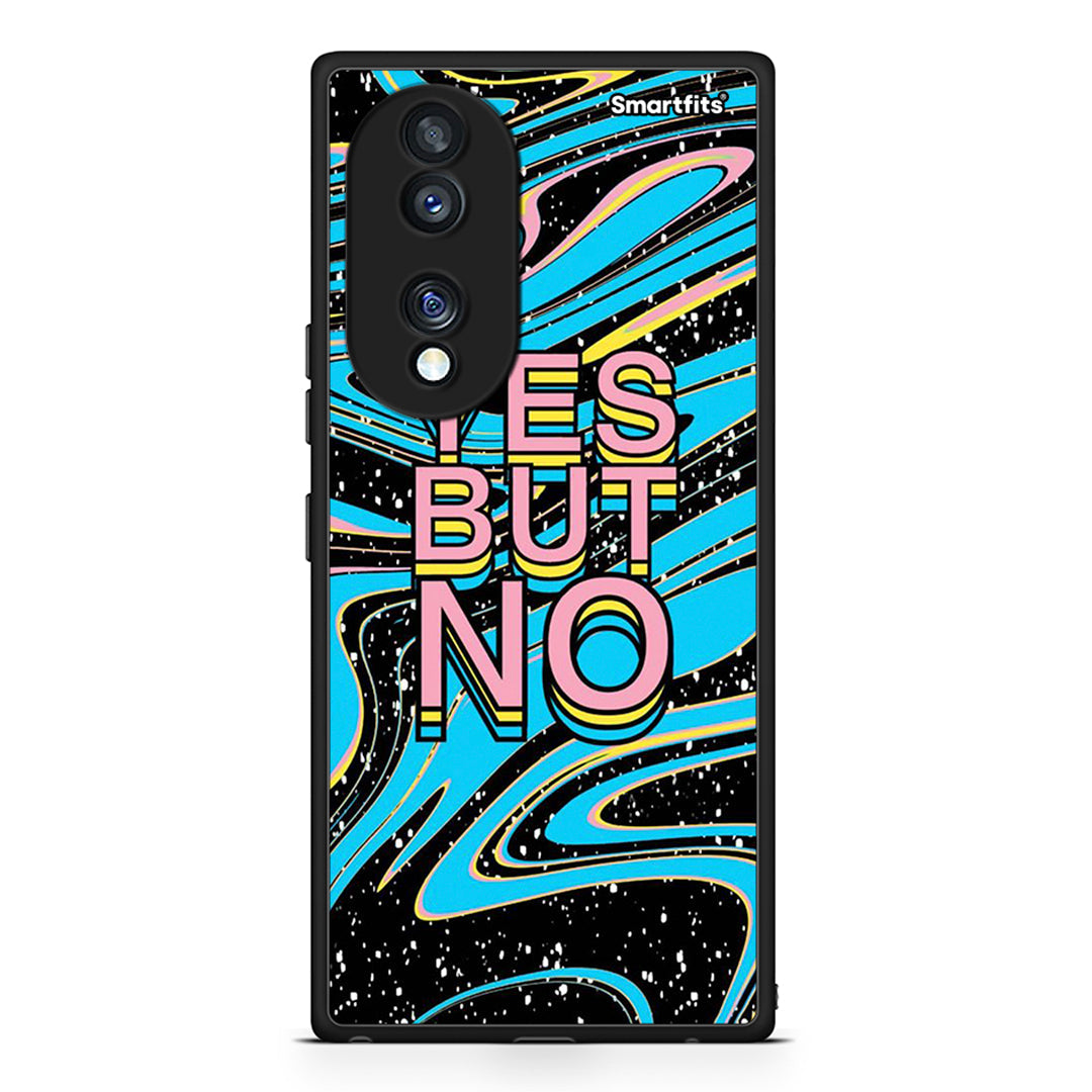 Θήκη Honor 70 5G Yes But No από τη Smartfits με σχέδιο στο πίσω μέρος και μαύρο περίβλημα | Honor 70 5G Yes But No Case with Colorful Back and Black Bezels