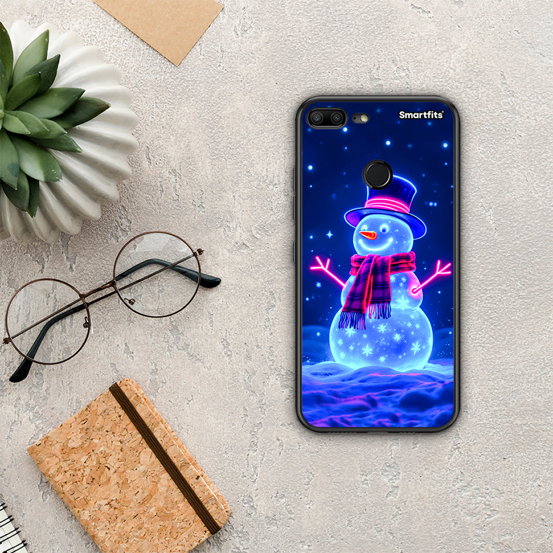 Christmas Neon Snowman - Honor 9 Lite θήκη