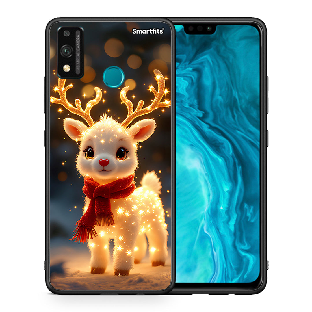 Θήκη Honor 9X Lite Christmas Cutie από τη Smartfits με σχέδιο στο πίσω μέρος και μαύρο περίβλημα | Honor 9X Lite Christmas Cutie case with colorful back and black bezels