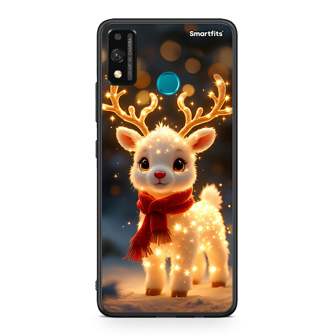 Honor 9X Lite Christmas Cutie θήκη από τη Smartfits με σχέδιο στο πίσω μέρος και μαύρο περίβλημα | Smartphone case with colorful back and black bezels by Smartfits