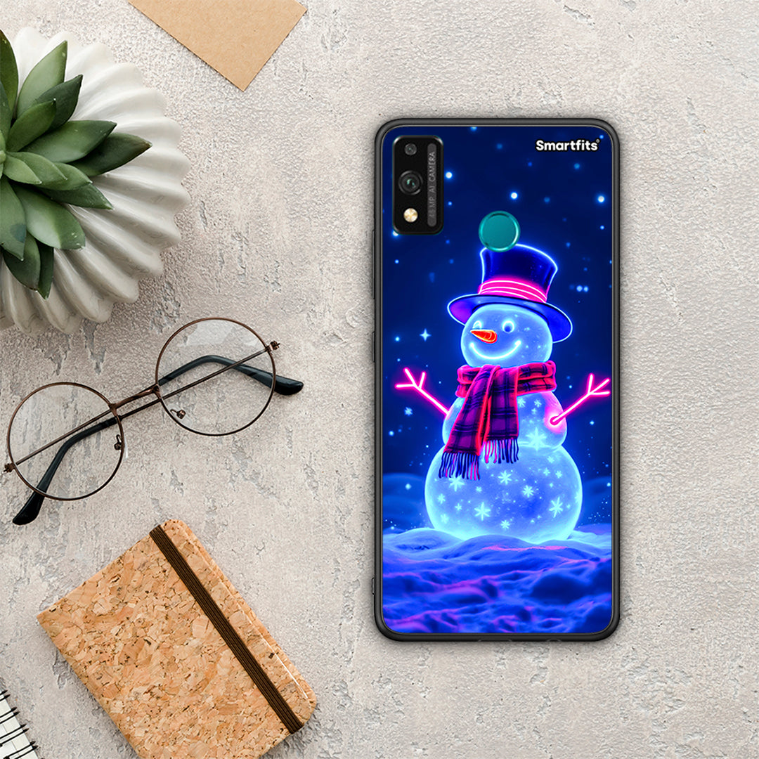 Christmas Neon Snowman - Honor 9X Lite θήκη