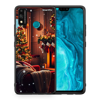 Thumbnail for Θήκη Honor 9X Lite Home For Christmas από τη Smartfits με σχέδιο στο πίσω μέρος και μαύρο περίβλημα | Honor 9X Lite Home For Christmas case with colorful back and black bezels