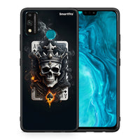 Thumbnail for Θήκη Honor 9X Lite Skull King Ace από τη Smartfits με σχέδιο στο πίσω μέρος και μαύρο περίβλημα | Honor 9X Lite Skull King Ace case with colorful back and black bezels