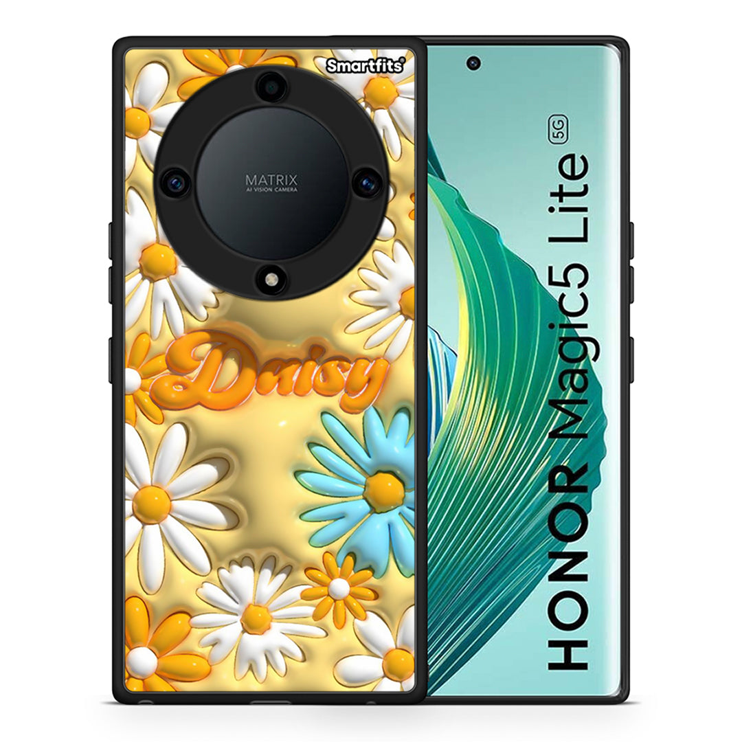 Θήκη Honor Magic5 Lite 5G / X9a Bubble Daisies από τη Smartfits με σχέδιο στο πίσω μέρος και μαύρο περίβλημα | Honor Magic5 Lite 5G / X9a Bubble Daisies Case with Colorful Back and Black Bezels