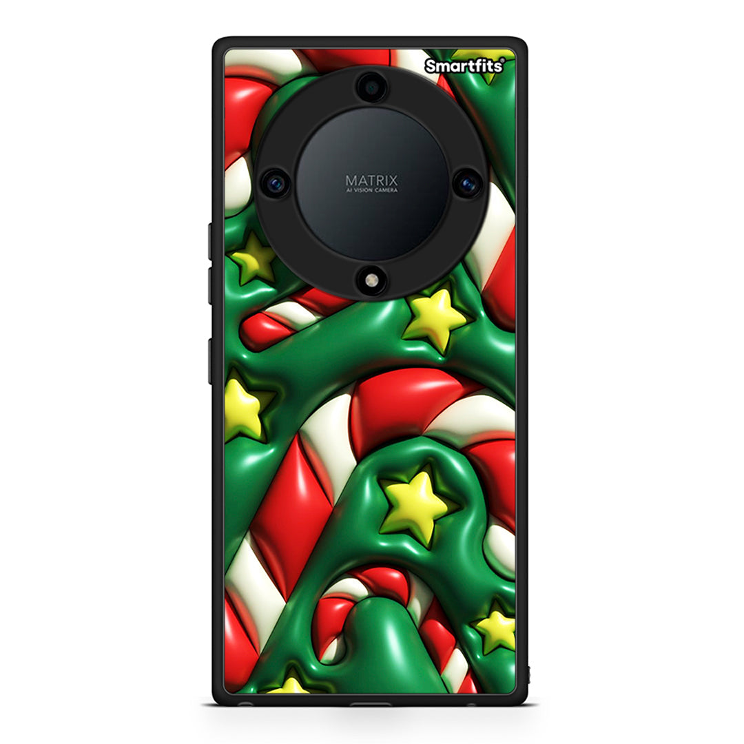 Θήκη Honor Magic5 Lite 5G / X9a Christmas Bubbles από τη Smartfits με σχέδιο στο πίσω μέρος και μαύρο περίβλημα | Honor Magic5 Lite 5G / X9a Christmas Bubbles Case with Colorful Back and Black Bezels