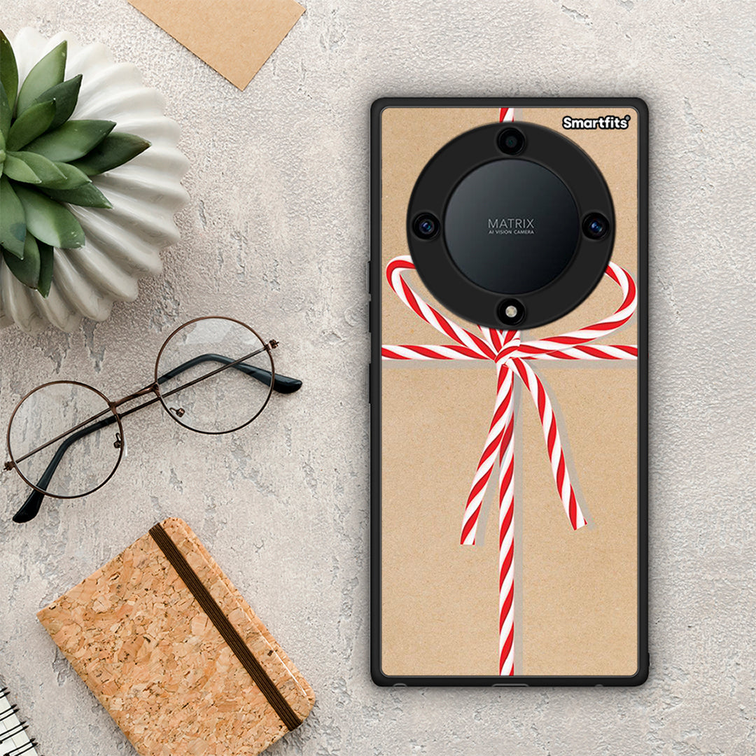 Θήκη Honor Magic5 Lite 5G / X9a Christmas Gift από τη Smartfits με σχέδιο στο πίσω μέρος και μαύρο περίβλημα | Honor Magic5 Lite 5G / X9a Christmas Gift Case with Colorful Back and Black Bezels