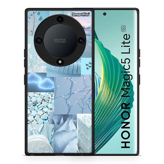 Θήκη Honor Magic5 Lite 5G / X9a Ciel Aesthetic Collage από τη Smartfits με σχέδιο στο πίσω μέρος και μαύρο περίβλημα | Honor Magic5 Lite 5G / X9a Ciel Aesthetic Collage Case with Colorful Back and Black Bezels