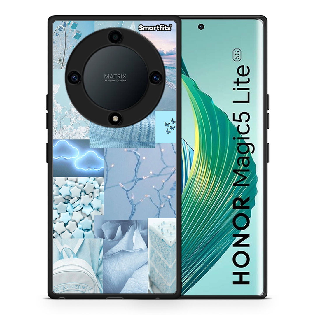 Θήκη Honor Magic5 Lite 5G / X9a Ciel Aesthetic Collage από τη Smartfits με σχέδιο στο πίσω μέρος και μαύρο περίβλημα | Honor Magic5 Lite 5G / X9a Ciel Aesthetic Collage Case with Colorful Back and Black Bezels