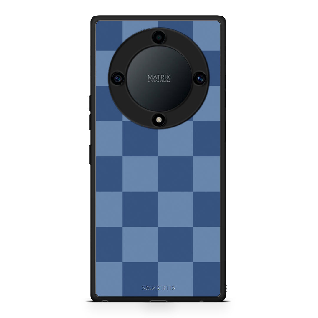 Θήκη Honor Magic5 Lite 5G / X9a Denim Blue Checkerboard από τη Smartfits με σχέδιο στο πίσω μέρος και μαύρο περίβλημα | Honor Magic5 Lite 5G / X9a Denim Blue Checkerboard case with colorful back and black bezels