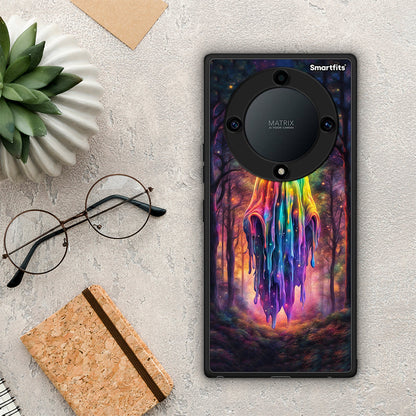 Θήκη Honor Magic5 Lite 5G / X9a Halloween Ghost από τη Smartfits με σχέδιο στο πίσω μέρος και μαύρο περίβλημα | Honor Magic5 Lite 5G / X9a Halloween Ghost Case with Colorful Back and Black Bezels