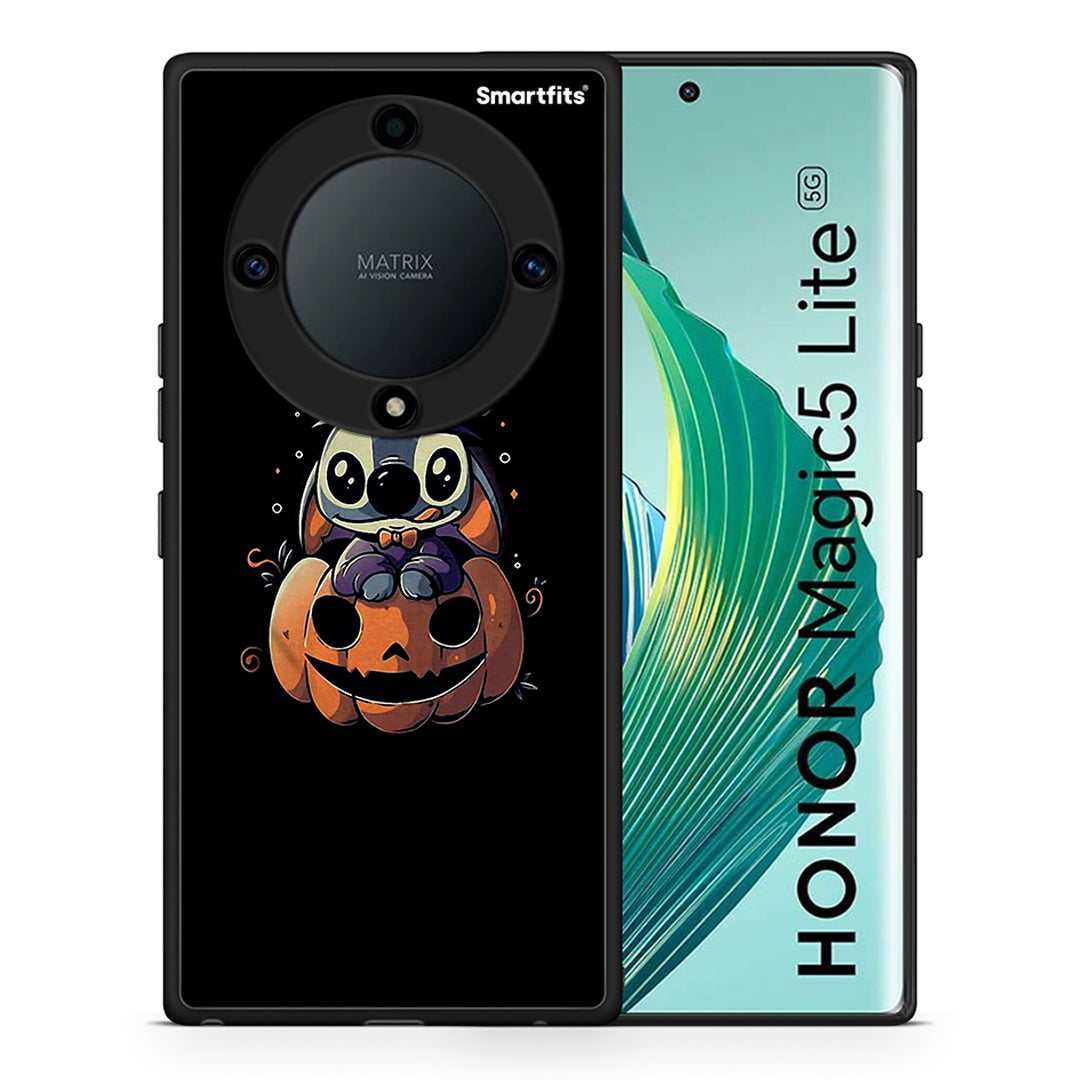 Θήκη Honor Magic5 Lite 5G / X9a Halloween Stitch από τη Smartfits με σχέδιο στο πίσω μέρος και μαύρο περίβλημα | Honor Magic5 Lite 5G / X9a Halloween Stitch Case with Colorful Back and Black Bezels