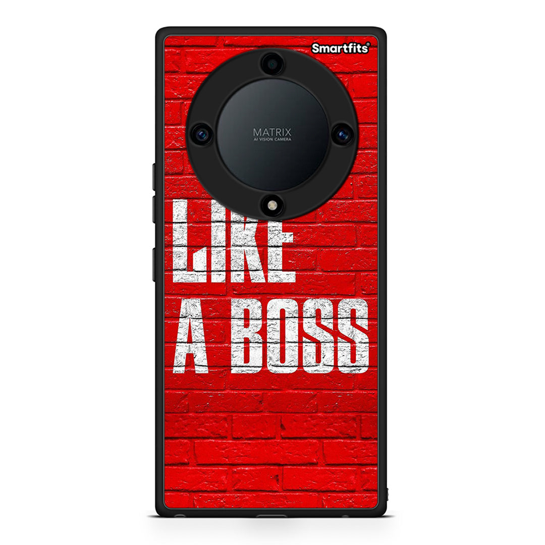 Θήκη Honor Magic5 Lite 5G / X9a Like A Boss από τη Smartfits με σχέδιο στο πίσω μέρος και μαύρο περίβλημα | Honor Magic5 Lite 5G / X9a Like A Boss Case with Colorful Back and Black Bezels