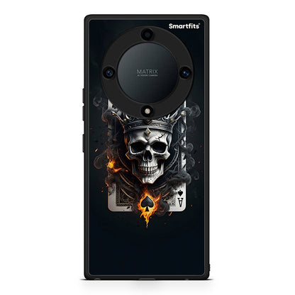 Θήκη Honor Magic5 Lite 5G / X9a Skull King Ace από τη Smartfits με σχέδιο στο πίσω μέρος και μαύρο περίβλημα | Honor Magic5 Lite 5G / X9a Skull King Ace Case with Colorful Back and Black Bezels