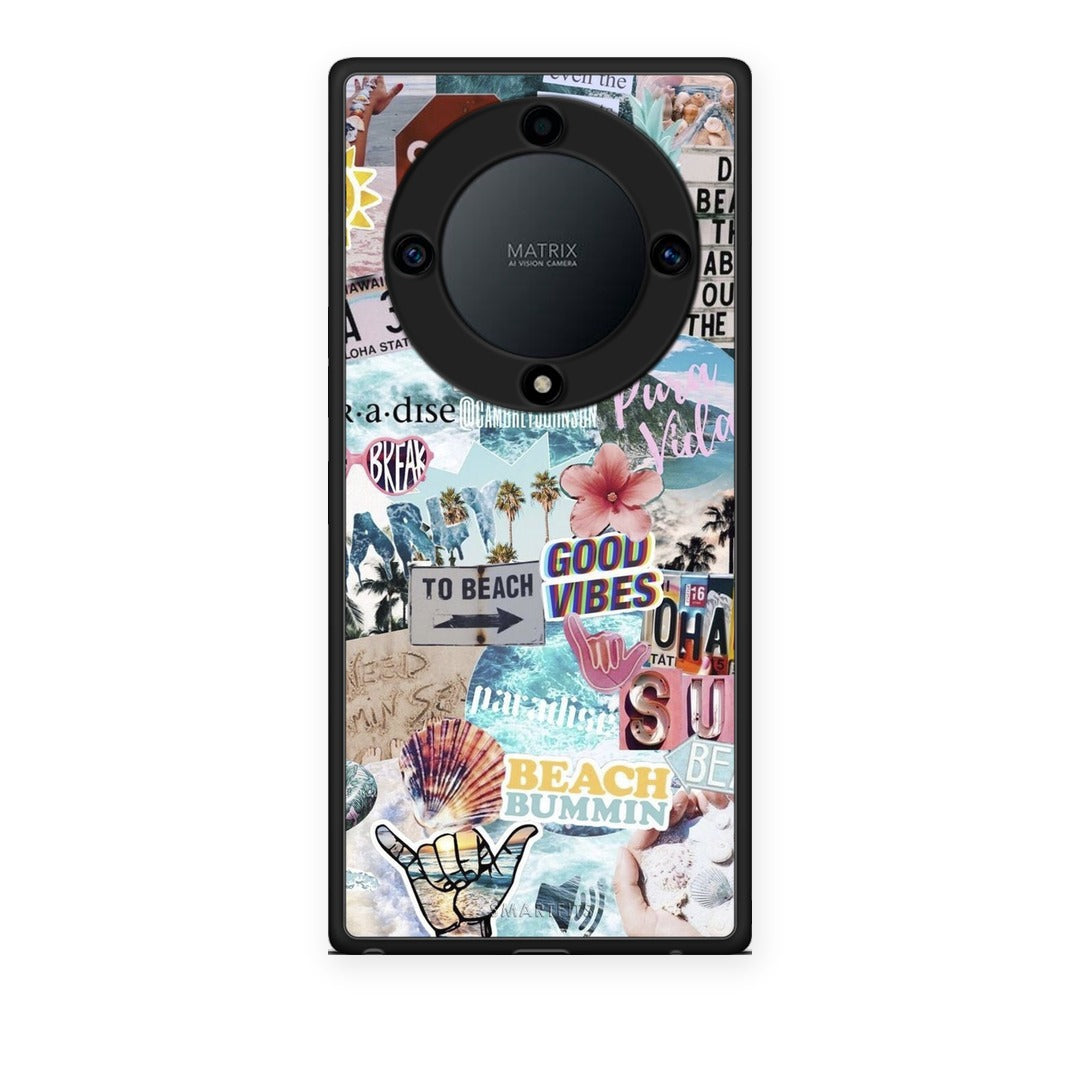 Θήκη Honor Magic5 Lite 5G / X9a Summer Vibes από τη Smartfits με σχέδιο στο πίσω μέρος και μαύρο περίβλημα | Honor Magic5 Lite 5G / X9a Summer Vibes case with colorful back and black bezels