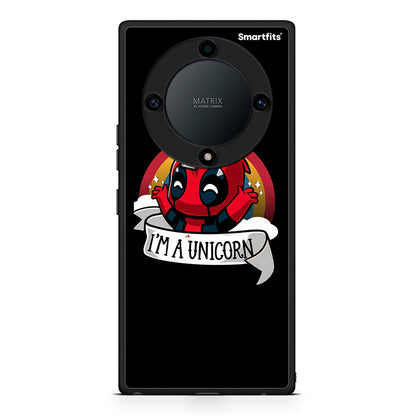 Θήκη Honor Magic5 Lite 5G / X9a Unicorn Deadpool από τη Smartfits με σχέδιο στο πίσω μέρος και μαύρο περίβλημα | Honor Magic5 Lite 5G / X9a Unicorn Deadpool Case with Colorful Back and Black Bezels