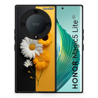 Thumbnail for Θήκη Honor Magic5 Lite 5G / X9a Yellow Daisies από τη Smartfits με σχέδιο στο πίσω μέρος και μαύρο περίβλημα | Honor Magic5 Lite 5G / X9a Yellow Daisies Case with Colorful Back and Black Bezels