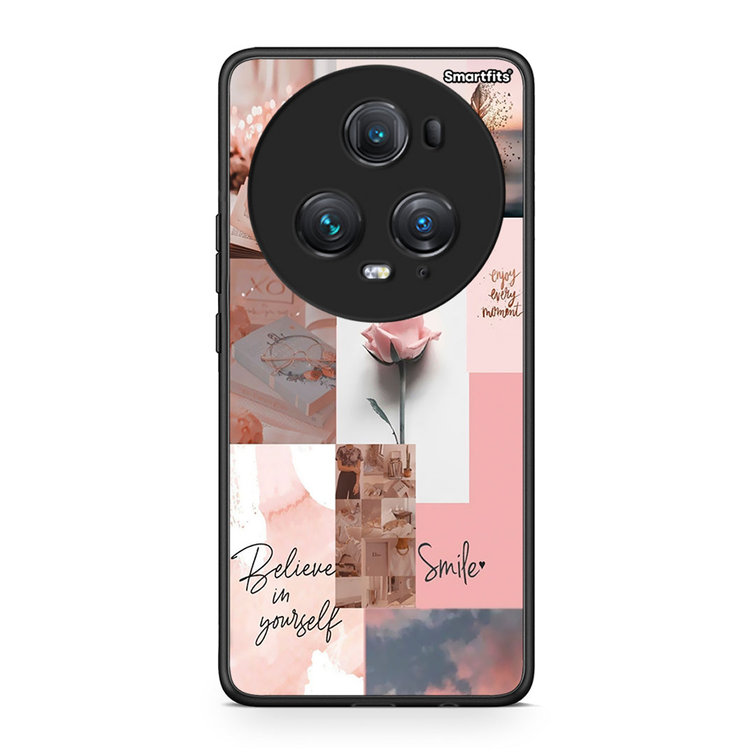 Honor Magic5 Pro Aesthetic Collage θήκη από τη Smartfits με σχέδιο στο πίσω μέρος και μαύρο περίβλημα | Smartphone case with colorful back and black bezels by Smartfits