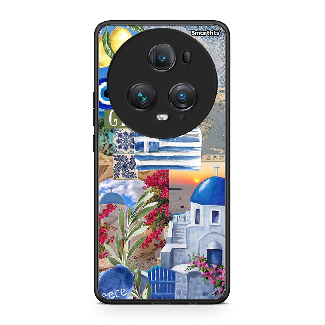Honor Magic5 Pro All Greek Θήκη από τη Smartfits με σχέδιο στο πίσω μέρος και μαύρο περίβλημα | Smartphone case with colorful back and black bezels by Smartfits