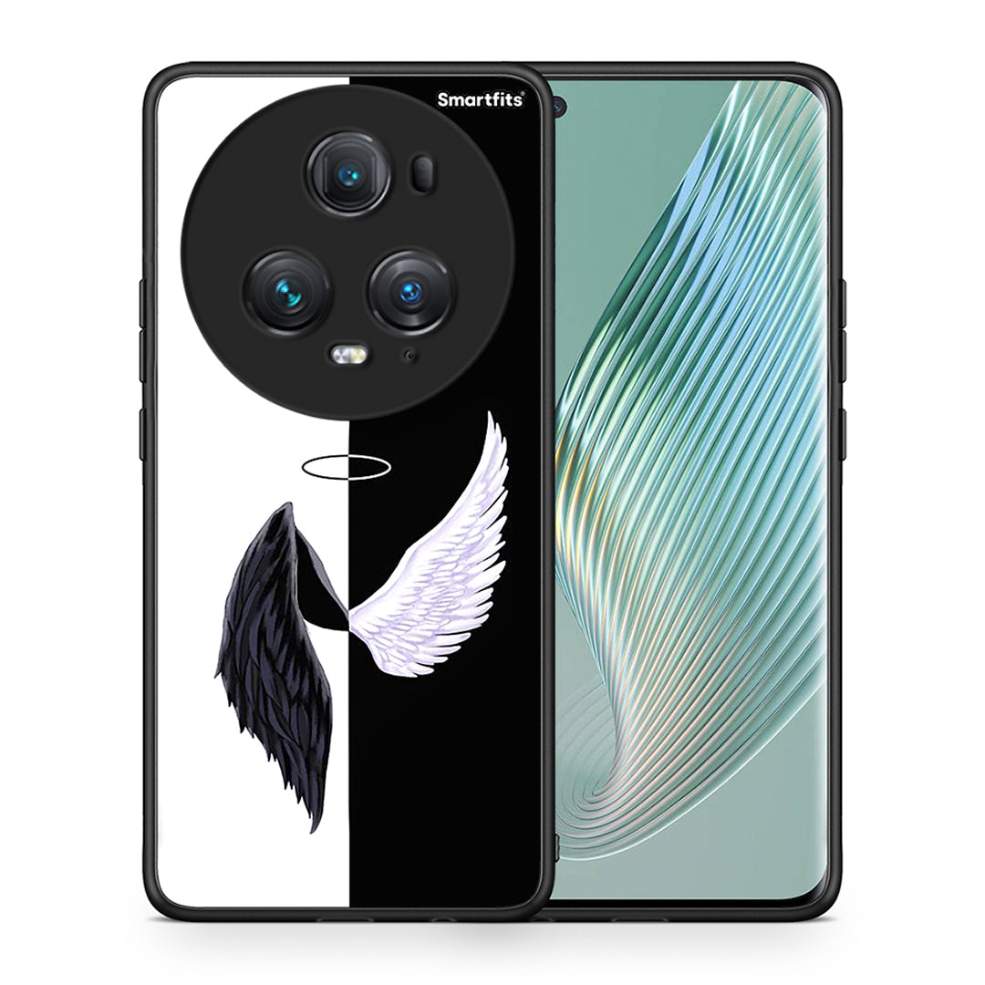 Θήκη Honor Magic5 Pro Angels Demons από τη Smartfits με σχέδιο στο πίσω μέρος και μαύρο περίβλημα | Honor Magic5 Pro Angels Demons case with colorful back and black bezels