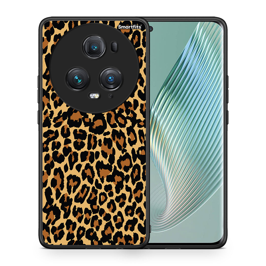 Θήκη Honor Magic5 Pro Leopard Animal από τη Smartfits με σχέδιο στο πίσω μέρος και μαύρο περίβλημα | Honor Magic5 Pro Leopard Animal case with colorful back and black bezels