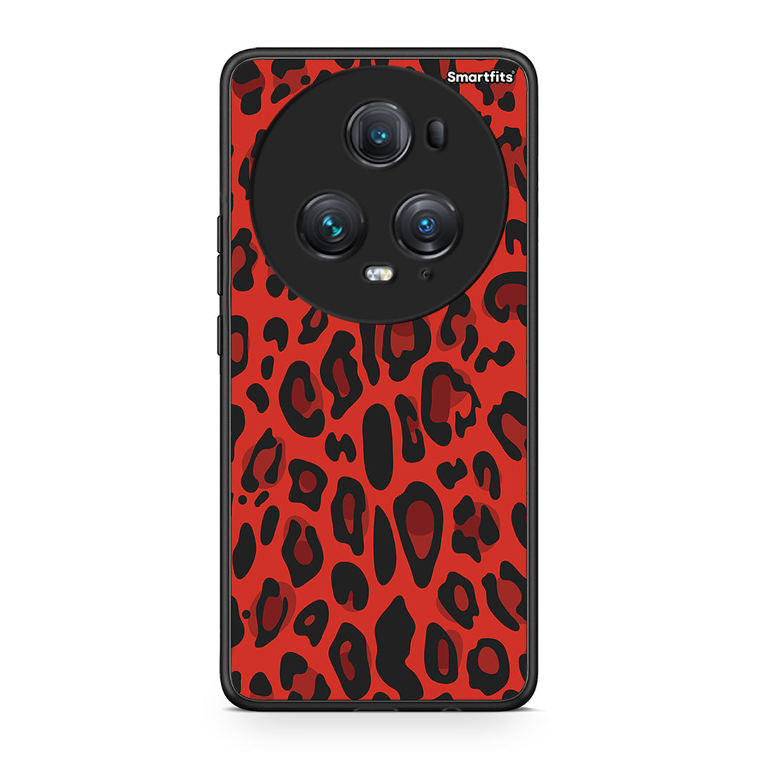 4 - Honor Magic5 Pro Red Leopard Animal case, cover, bumper
