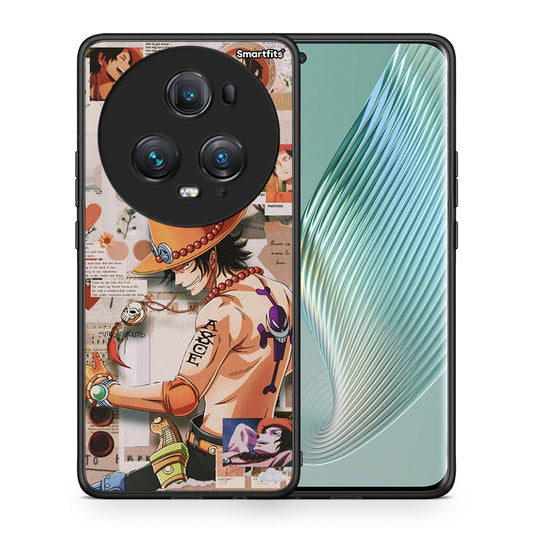 Θήκη Honor Magic5 Pro Anime Collage από τη Smartfits με σχέδιο στο πίσω μέρος και μαύρο περίβλημα | Honor Magic5 Pro Anime Collage case with colorful back and black bezels