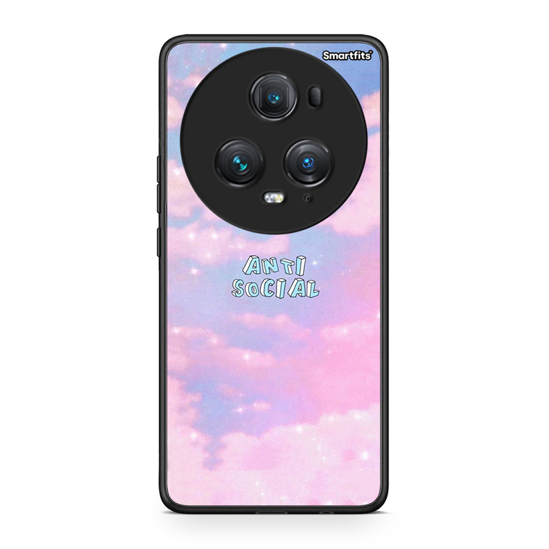 Honor Magic5 Pro Anti Social Θήκη Αγίου Βαλεντίνου από τη Smartfits με σχέδιο στο πίσω μέρος και μαύρο περίβλημα | Smartphone case with colorful back and black bezels by Smartfits