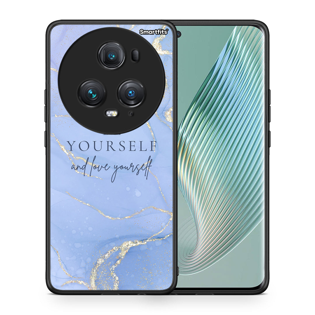 Θήκη Honor Magic5 Pro Be Yourself από τη Smartfits με σχέδιο στο πίσω μέρος και μαύρο περίβλημα | Honor Magic5 Pro Be Yourself case with colorful back and black bezels