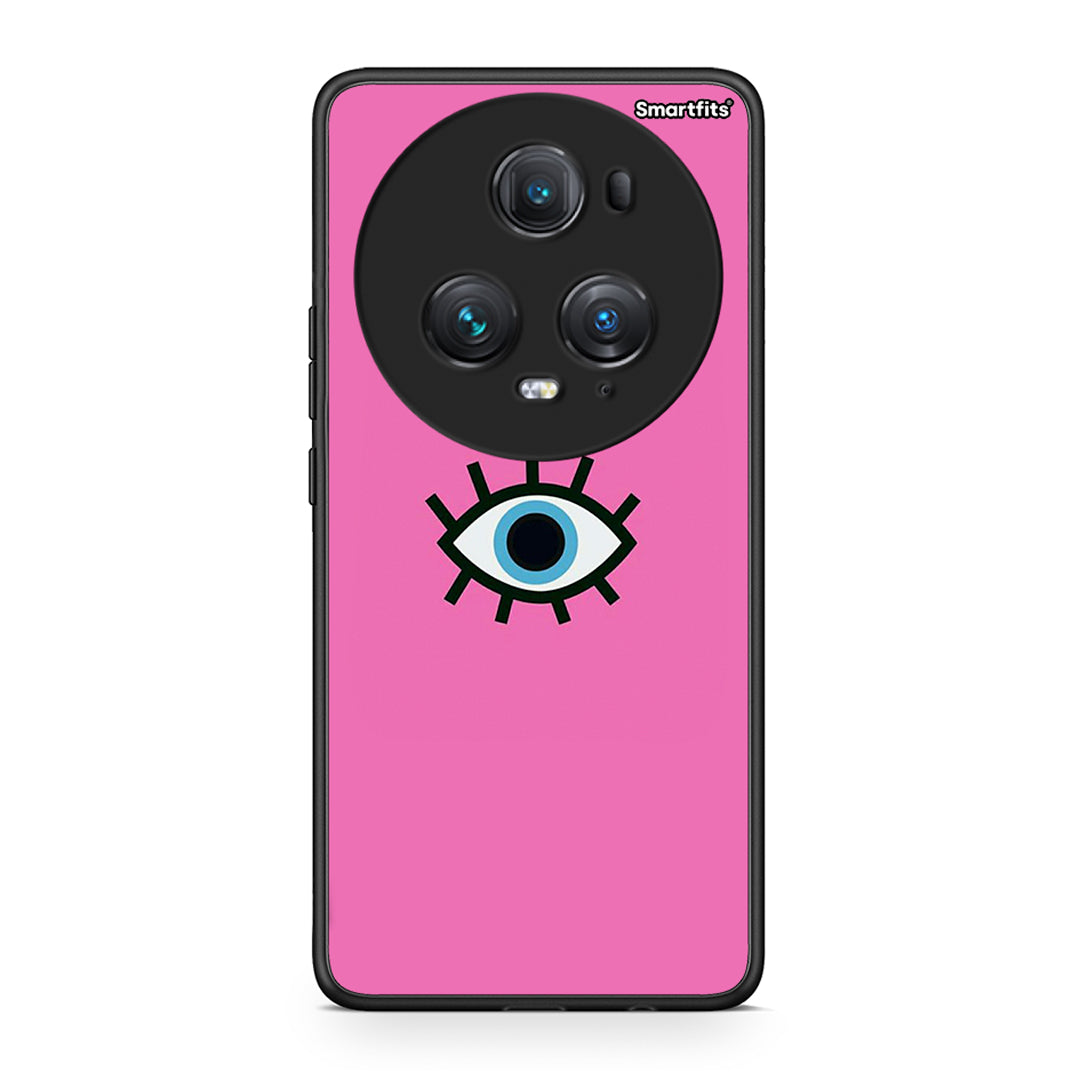 Honor Magic5 Pro Blue Eye Pink θήκη από τη Smartfits με σχέδιο στο πίσω μέρος και μαύρο περίβλημα | Smartphone case with colorful back and black bezels by Smartfits