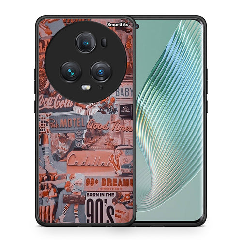 Θήκη Honor Magic5 Pro Born In 90s από τη Smartfits με σχέδιο στο πίσω μέρος και μαύρο περίβλημα | Honor Magic5 Pro Born In 90s case with colorful back and black bezels