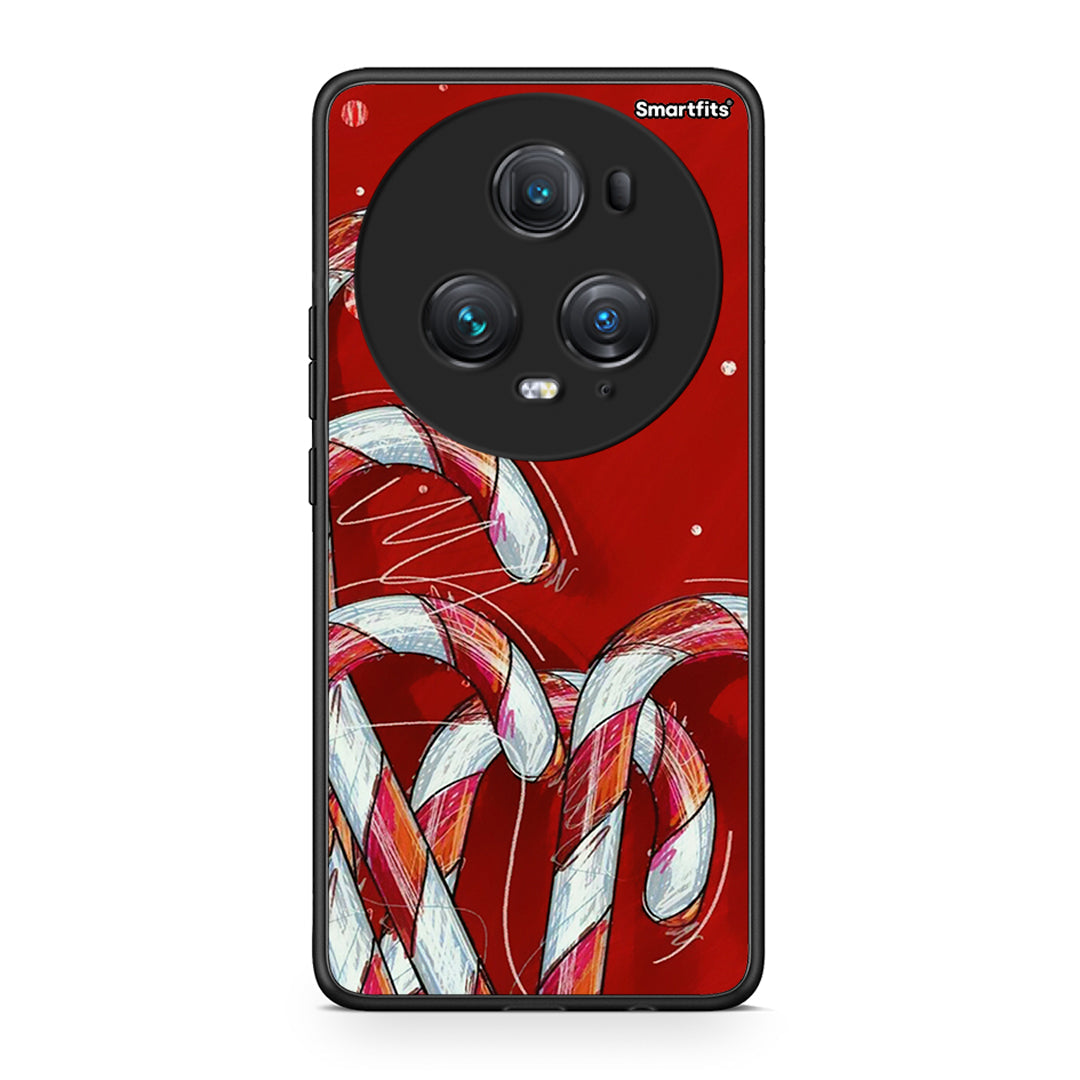 Honor Magic5 Pro Candy Cane θήκη από τη Smartfits με σχέδιο στο πίσω μέρος και μαύρο περίβλημα | Smartphone case with colorful back and black bezels by Smartfits