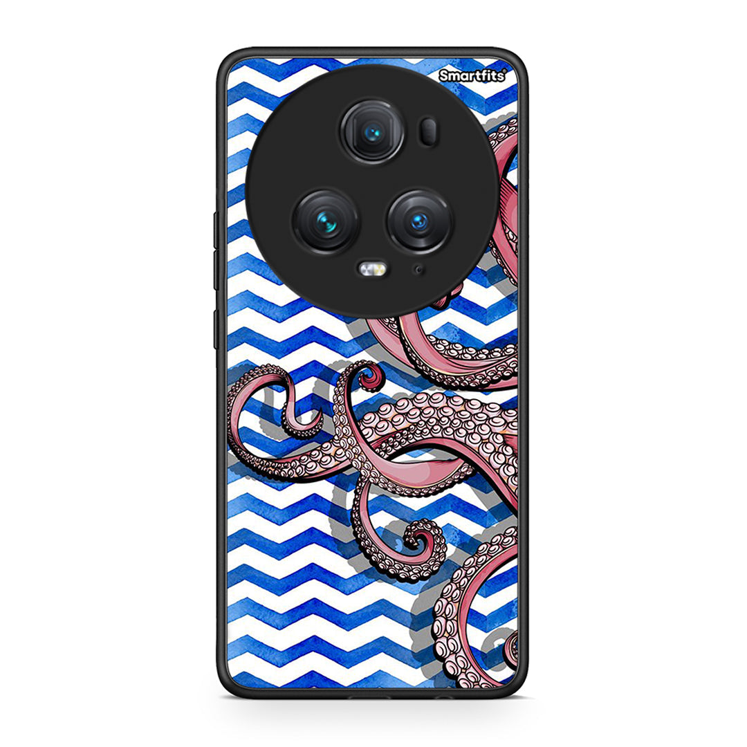 Honor Magic5 Pro Chevron Devilfish θήκη από τη Smartfits με σχέδιο στο πίσω μέρος και μαύρο περίβλημα | Smartphone case with colorful back and black bezels by Smartfits