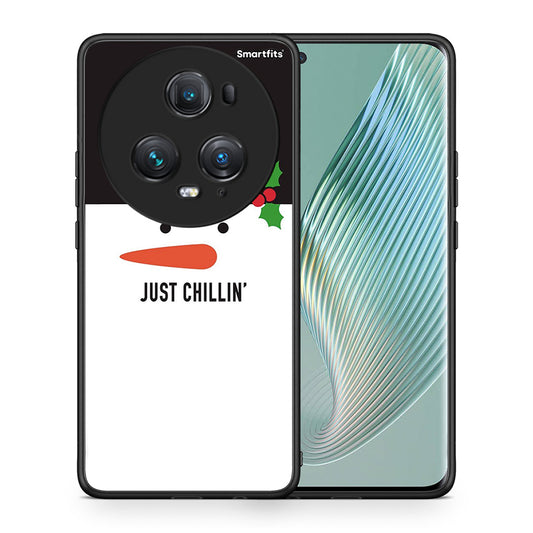 Θήκη Honor Magic5 Pro Christmas Chillin από τη Smartfits με σχέδιο στο πίσω μέρος και μαύρο περίβλημα | Honor Magic5 Pro Christmas Chillin case with colorful back and black bezels